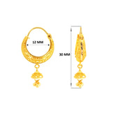 22k Yellow Gold Small Fancy Dazzling Earrings